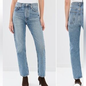 AGOLDE
90's Pinch Waist High Rise Straight Jeans in Navigate